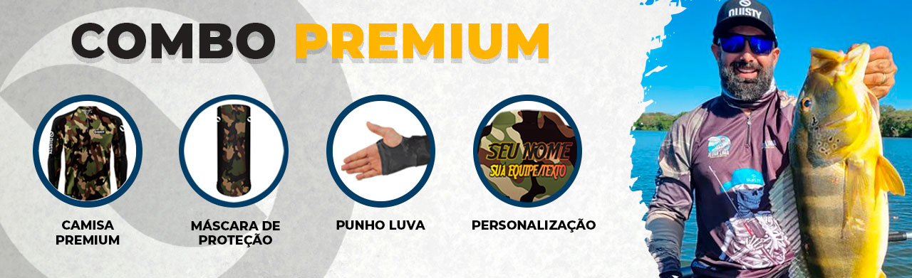 Combo Premium(gola padre e zíper + máscara+punho Luva)