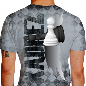 Camiseta design xeque-mate com ilustração vintage de xadrez