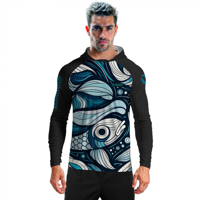 Camisa Com Capuz Hardy Protection Aqua Tribal - DryUv50+