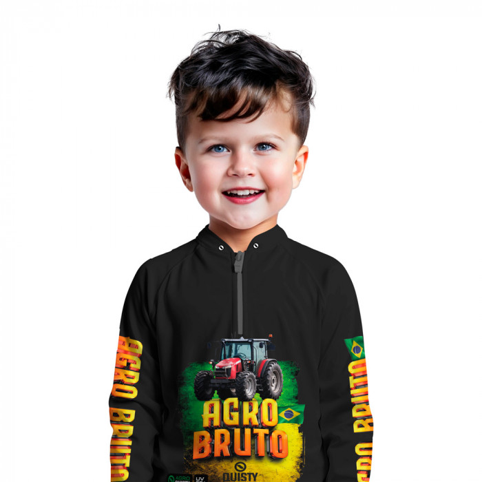 Camisa Premium - Pro Elite Agro Bruto - Agro Sports - DryUv50+ Punho Luva - Infantil