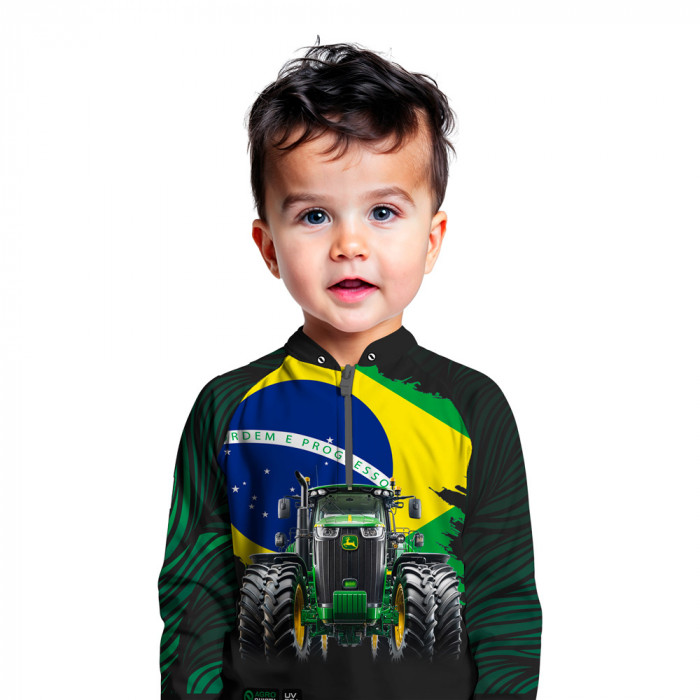 Camisa Premium - Pro Elite Raízes Rurais do Brasil - Agro Sports - DryUv50+ Punho Luva - Infantil
