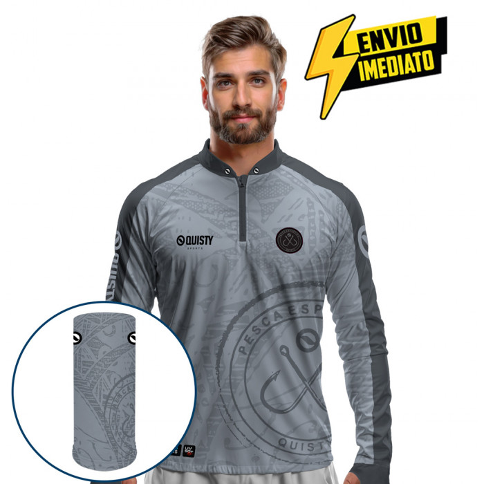 Combo Premium - Pro Elite Anzol Pesca Esportiva - Camisa + Punho Luva + Máscara DryUv50 Envio Imediato