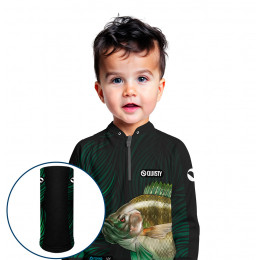 Combo Premium - Pro Elite Tilápia Bocuda Pesca Esportiva - Camisa + Punho Luva + Máscara DryUv50+ - Infantil