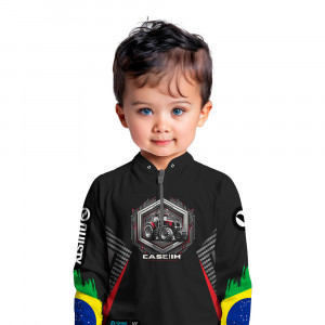 Camisa Premium - Pro Elite Ordem na Terra, Progresso no Campo - Agro Sports - DryUv50+ Punho Luva - Infantil